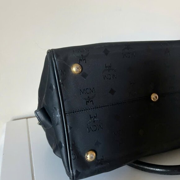 MCM Visetos Black Monogram Speedy Bag - Picture 7 of 14